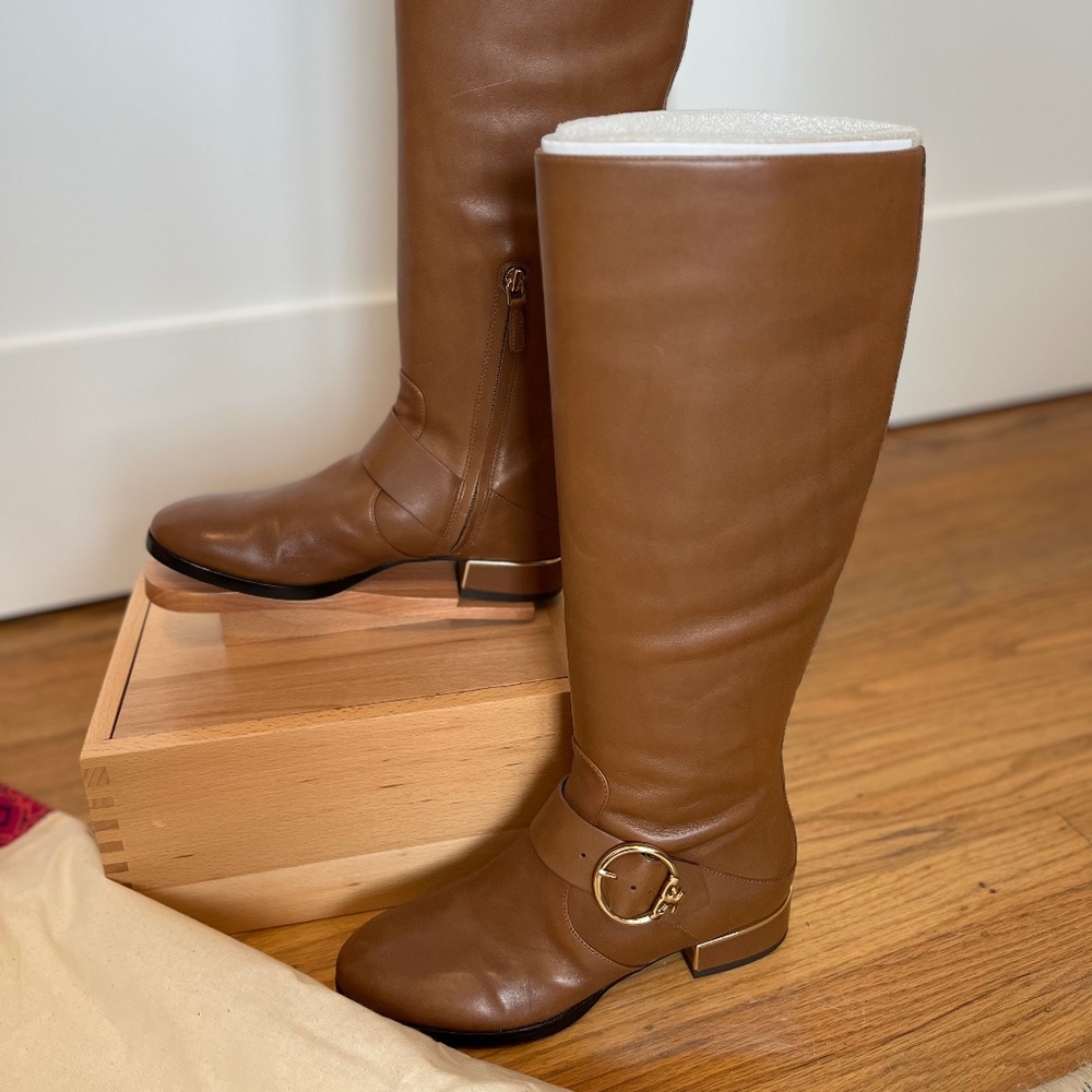 NWOT Tory Burch Women's Sofia Leather Knee-High Riding Boots